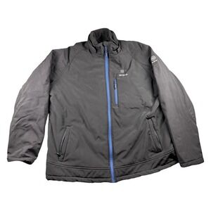 ORORO Heated Softshell Jacket Mens 2XL Gray Blue Zippers Untested